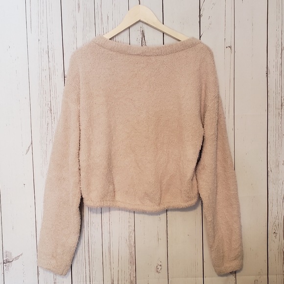 P’tula Plush Long Sleeve Top Latte Large - Picture 4 of 5